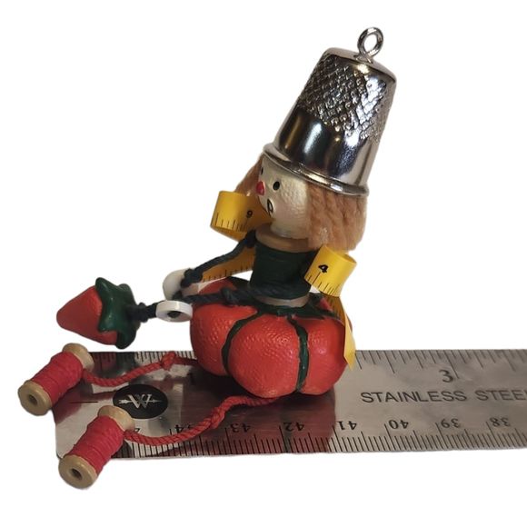 Sew Sweet Angel Hallmark Keepsake Ornament 2001 Sculpted by Sue Tague - Picture 3 of 13